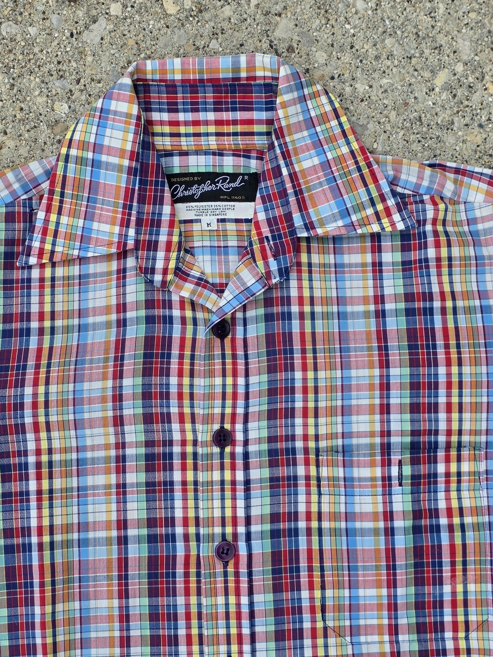 Vintage Christopher Rand Plaid Button Up Shirt Medium - Picture 2 of 10